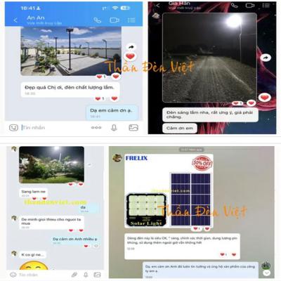 Khách hàng phản hồi về sản phẩm đèn năng lượng mặt trời Thần Đèn Việt