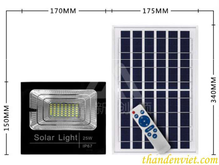 Đèn pha năng lượng mặt trời NK0005 25W