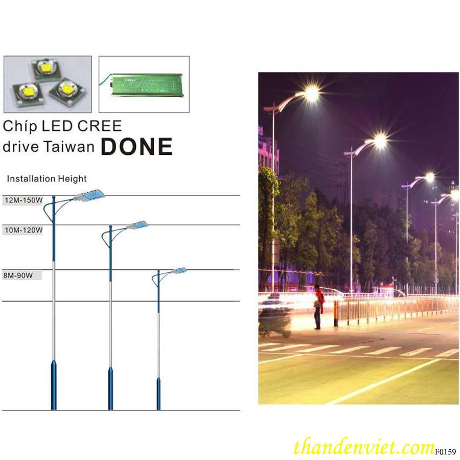 Đèn đường led KLT 100W giá rẻ Đèn đường led KLT 100W giá rẻ