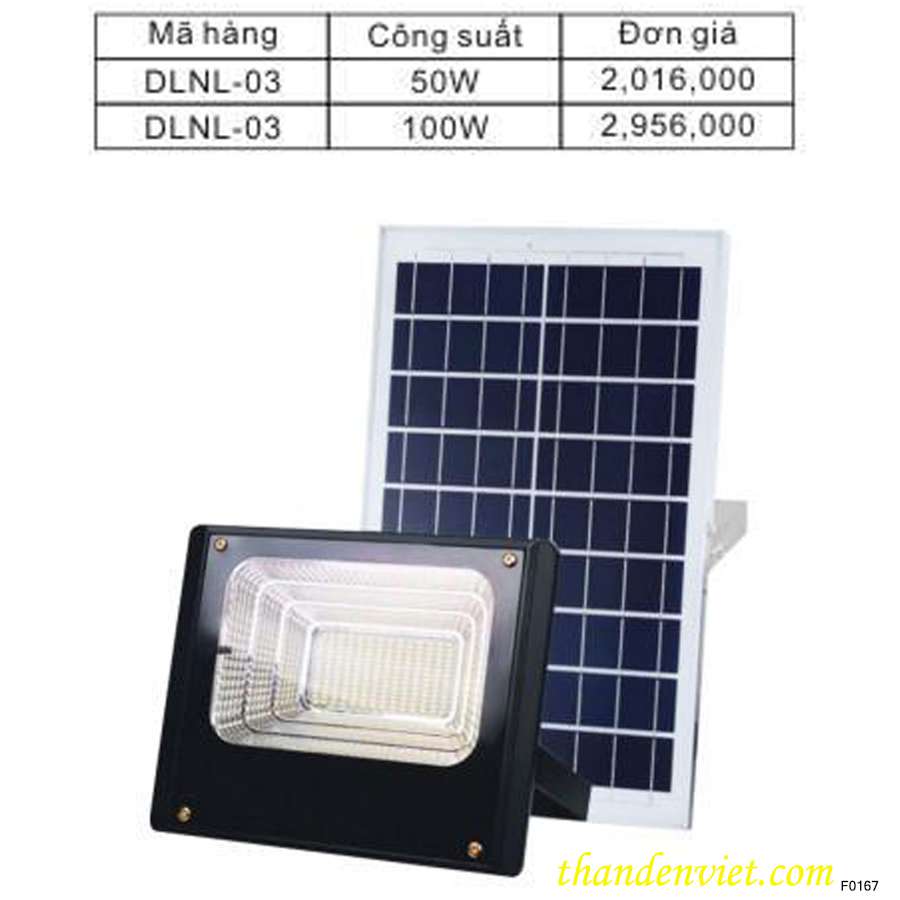 Đèn pha năng lượng mặt trời DLNL-03 50W giá rẻ