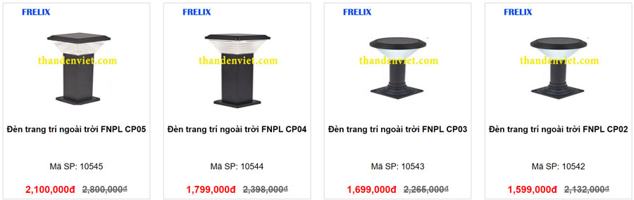 Bảng báo giá đèn lối đi năng lượng mặt trời