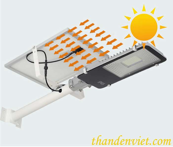 Đèn đường năng lượng mặt trời cao cấp VK-621D 100W