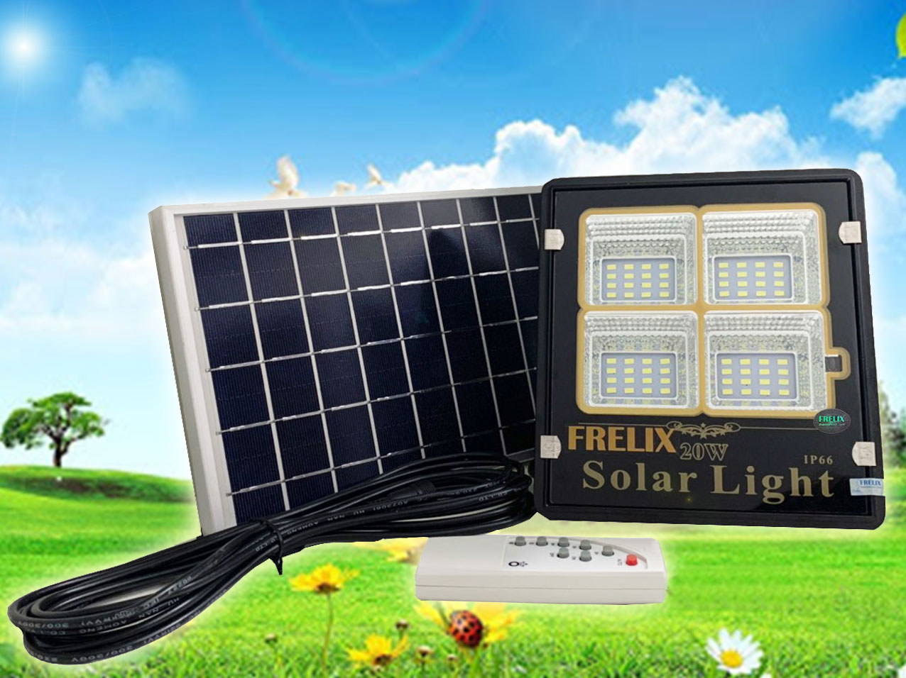 Đèn năng lượng mặt trời FRELIX Solar Light 20W