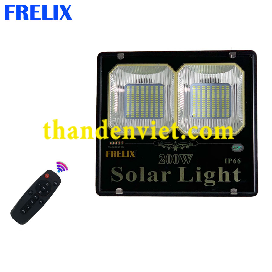 Đèn năng lượng mặt trời FRELIX Solar Light 200W 2 khoang led mẫu mới