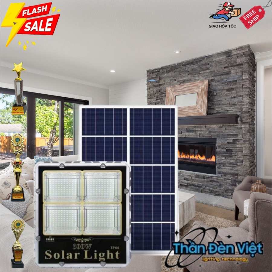 Đèn năng lượng mặt trời trong nhà 300W